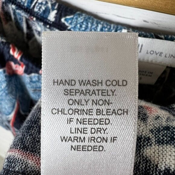 J Jill Blouse Womens Size Small Red, White & Blue Floral 100% Linen Sarasa Top - Picture 13 of 15